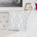Holiday Throw Pillow With Snowflake Embroidery by Unique Piece Furniture