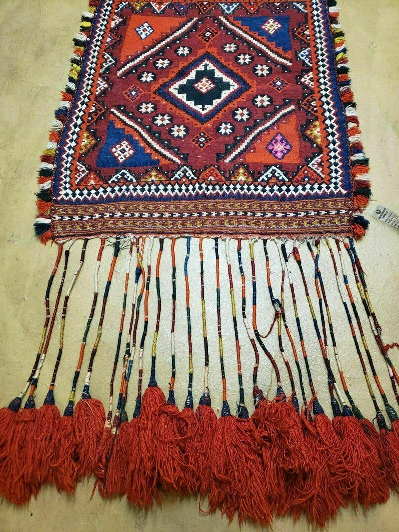 3' X 4' Antique Handmade Turkish Wool Kilim Rug Decorative Seat Cover