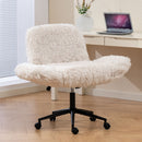 Swivel Chair With Adjustable Armrests And Wheels For Home Office - Beige by HouseOfZazla