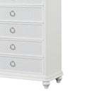 Abigale - 5 Drawer Chest With LED Lighting - White by HouseOfZazla