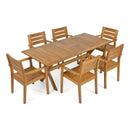 7 Pieces Acacia Wood Outdoor Dining Set by HouseOfZazla