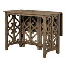 3-Piece Retro Dining Set Solid Wood Counter Height Pub Set Foldable Table with 2 Saddle Stools for Kitchen, Small Space (Distressed Brown)