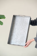 Decorative Galvanized Nesting Trays (Set of 3) - Gray by HouseOfZazla