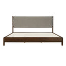 Premium Rubber Wood Platform Bed Frame, King Size with Headboard by HouseOfZazla