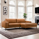 Easley Mid Century Modern Vegan Leather Wide-Arm Sofa