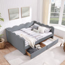 Queen Size Cozy Gingham Daybed with Two Storage Drawers and USB Port by HouseOfZazla