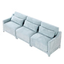 Elegant Sofa With Ergonomic Design And Lumbar Pillows by HouseOfZazla