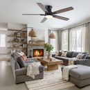 Mordern Flush Mount Ceiling Fan With Light And Remote Control by HouseOfZazla