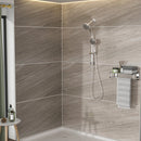 Multi Function Dual Shower Head System With 4.7" Rain Showerhead, 8 Function Hand Shower, Adjustable Slide Bar by HouseOfZazla