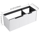 Contemporary Wall Mounted Bathroom Vanity With Soft Close Doors by HouseOfZazla