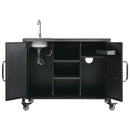 K&K 55.5" Outdoor Kitchen Island with Sink by HouseOfZazla