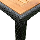 Outdoor Patio Wicker Dining Set With Acacia Wood Top by HouseOfZazla