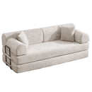 Modern 2 Tone Fabric Convertible Sleeper Sofa Bed by HouseOfZazla
