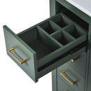 Ceramic Sink Combo, Freestanding Vanity Set With 3 Drawers & Soft Closing Doors by HouseOfZazla