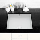 Modern Rectangular Undermount Bathroom Sink With Overflow Ceramic by HouseOfZazla