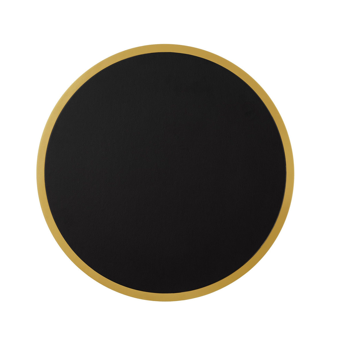 Modern Faux Leather Nesting Round Coffee Table Set of 2, photo 5 of 6