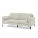 3 Piece Living Room Sofa Set, including 3-Seater Sofa, Loveseat and Sofa Chair, with Two Small Pillows, Corduroy Beige
