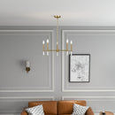 Courtyard - 5 Light Candle Chandelier - Clear / Gold by HouseOfZazla