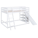 Bunk Bed With Ladder, Slide, And Shelves Pine Wood by HouseOfZazla