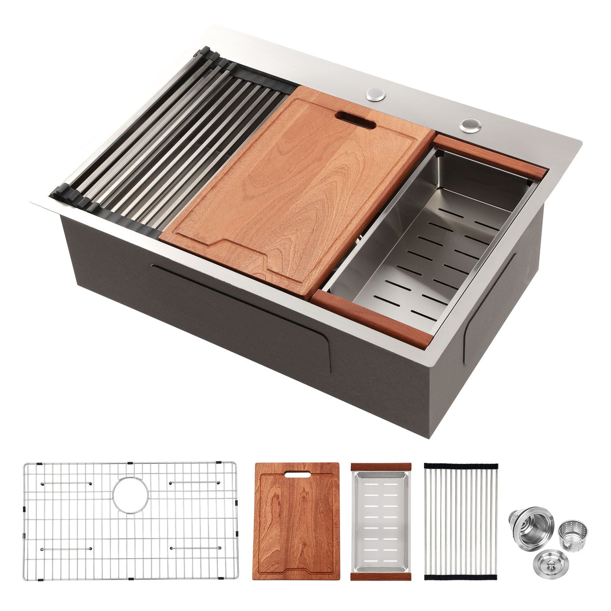 Drop In Kitchen Sink Stainless Steel 16 Gauge