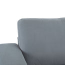 Modern Square Arm Sofa With Soft Fabric Upholstery, Deep Cushions by HouseOfZazla
