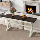 5-Piece 62x35.2inch Extendable Rubber Wood Dining Table Set with X-shape Legs,Console Table with Two 8.8Inch-Wide Flip Lids and Upholstered Dining Chairs, Beige