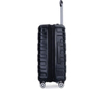 3 Piece Luggage Sets PC Lightweight & Durable Expandable Suitcase with Two Hooks, Double Spinner Wheels, TSA Lock, (21/25/29) Black