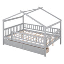 House Bed With 2 Drawers