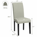 Set of 2 Fabric Upholstered Dining Chairs with Nailhead by LJGDeals