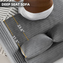Deep Seat Convertible Sofa With Soft Pillows And Ottomans by HouseOfZazla
