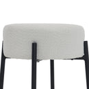 30" Tall, Round High Bar Stools, Set of 2 - Contemporary upholstered dining stools for kitchens, coffee shops and bar stores - Includes sturdy hardware support legs