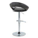 Posh - Contemporary Adjustable Barstool With Swivel With Rounded T Footrest (Set of 2) by HouseOfZazla
