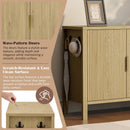 U-Style Modern Wave-Pattern Sideboard with 3 Drawers