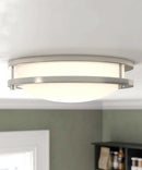 Brilli 13"W 1-Light LED "Get in Sync" Day-to-Night Circadian Flush Mount Light Fixture by LampsUSA