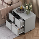 Modern End Table with Drawers