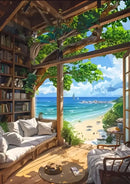 Tropical beach canvas wall art set of 9 living room decor by Decorbites