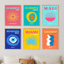 GobekUsa Beach Travel Posters for Home Decor