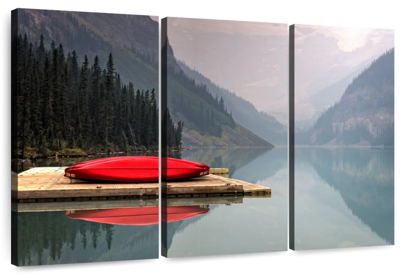 Mountain Lake Kayak Wall Art