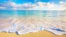Ocean Beach Shore Wallpaper Mural. Tropical Theme Wall Decor.