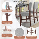 5 Piece Counter Height Dining Set, Bar Table With 4 Upholstered Chairs by HouseOfZazla
