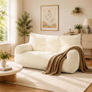 2-Person Bean Bag Sofa Chair, 63" Wide Corduroy with Memory Foam
