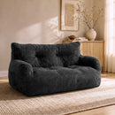 2-Person Bean Bag Sofa Chair, 63" Wide Corduroy with Memory Foam