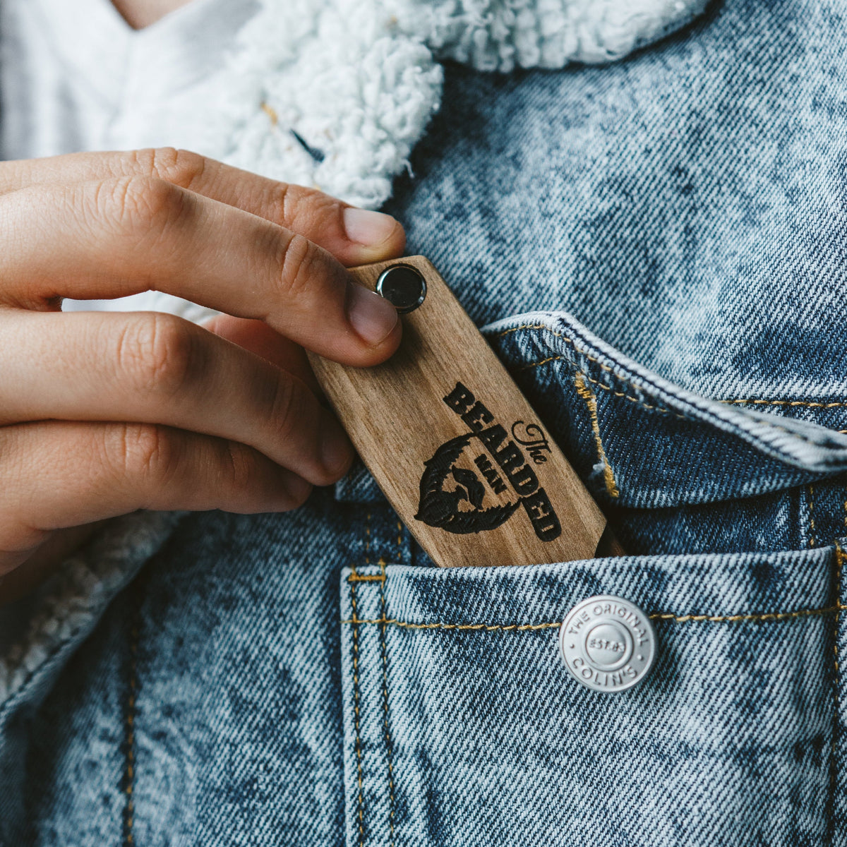 Wooden Beard Comb – Bearded Man, photo 4 of 13