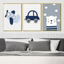 Bears, Trains and Automobiles Canvas