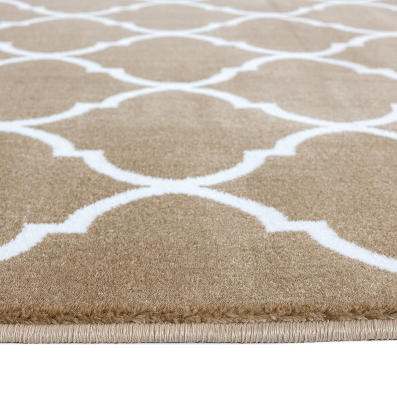 Sussexhome Beatrice Perfect Soft Area Rugs | Trellisville - Beige/White