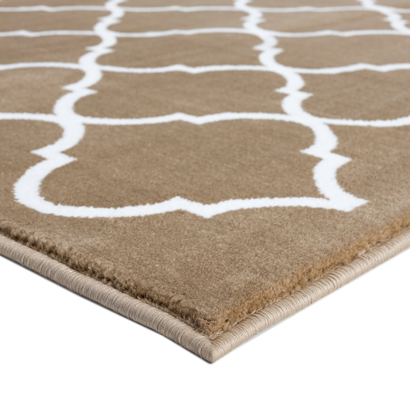 Sussexhome Beatrice Perfect Soft Area Rugs | Trellisville - Beige/White