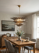 Beautifully Murano Palmette Smoked Chandelier