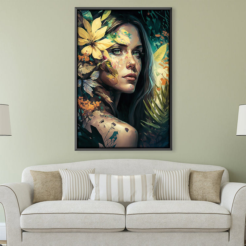 Beauty and Abstract Strokes Canvas