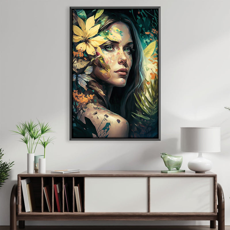 Beauty and Abstract Strokes Canvas