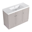Contemporary Freestanding Bathroom Vanity With Resin Sink & Soft-Close Cabinet Doors by Unique Piece Furniture